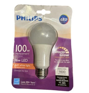 Philips LED 100 W Replacement 16W LED, White Warm Glow  - Picture 1 of 10