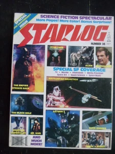 Starlog #36 Star Wars Star Trek Battlestar Galactica Black Hole Dr Who Alien - Picture 1 of 2