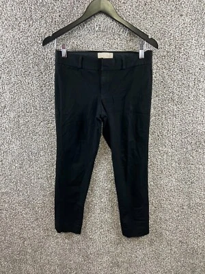 Banana Republic Sloan Fit Pants Women's Petite 2 Black Cropped Pants Stretch - Image 1 of 4