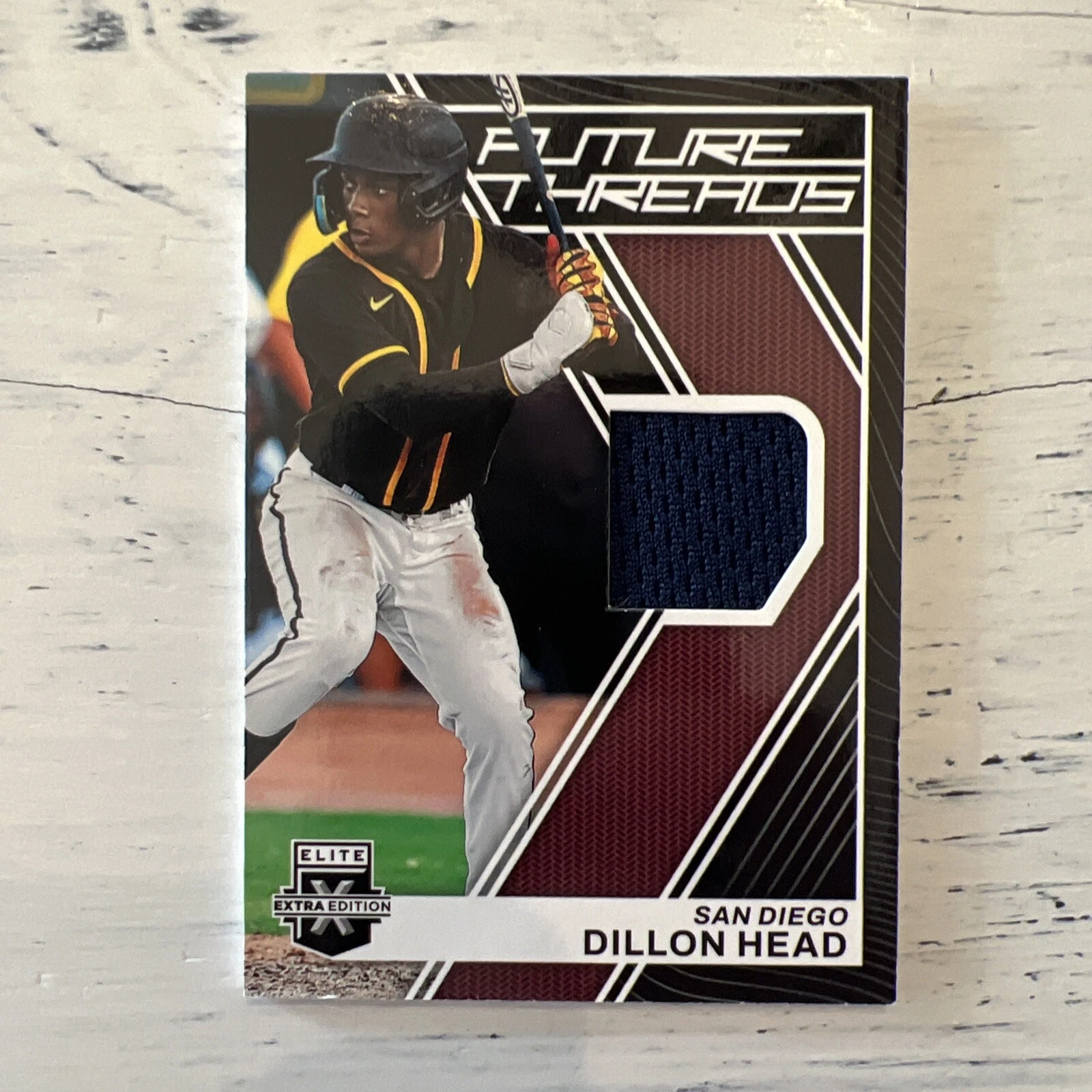 DILLON HEAD 2023 Elite Extra Edition FUTURE THREADS RELIC #FT-DH Padres