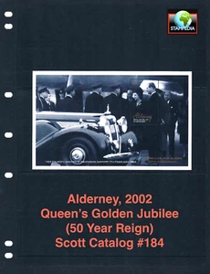 1/3 off $6.50 Scott Value - 2002 ALDERNEY GB Golden Jubilee s/s CV MNH NH UMM - Picture 1 of 4