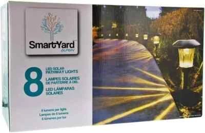 Smartyard Alpan LED Pathway Solar Lights, Oil Rubbed Bronze, 8 Pack DAMAGED BOX
