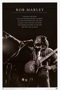 Bob Marley One Love Lyrics Poster - Picture 1 of 1