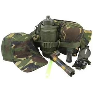 KIT ESPLORATORE ESERCITO RAGAZZI IN SCATOLA REGALO TAPPO TORCIA MARSUPIO BORRACCIA BUSSOLA DPM - Foto 1 di 6
