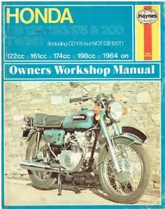 HONDA CB125 CB160 CB175 CD175 CB200 (1964-73) OWNERS WORKSHOP MANUAL *VGC* - Picture 1 of 1