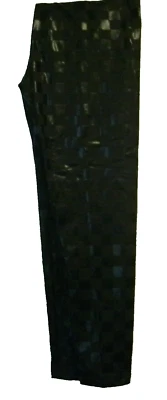 LEGGINGS DE TIRO ALTO A CUADROS EN RELIEVE (NEGRO Y GRIS) HASTA EL TOBILLO TALLA L 11/13 (NUEVOS CON ETIQUETAS) Foto 1 de 2