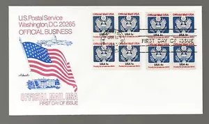 US Scott #O127-28, First Day Cover 1/12/83 Washington Blocks Official - Picture 1 of 1