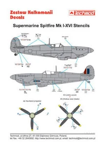 Spitfire Mk.I-XVI subtitles - 48093 - decals - Zdjęcie 1 z 2