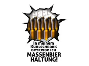Wandtattoo Kühlschrank Aufkleber für Küche Lustiges Spruch Bier Flaschen Männer - Bild 1 von 4
