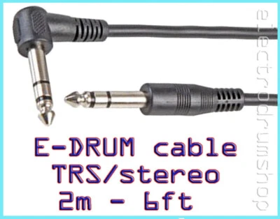 Roland Yamaha Alesis stereo e drum cable lead TRS connect 2m 6ft NEW multiples