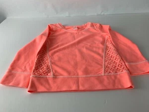 NWT Cat & Jack Girls Peach Top Size XS (4/5) With Lace - Picture 1 of 2