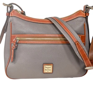 Dooney & Bourke Gray Pebble Grain Presley Crossbody Purse - Picture 1 of 11