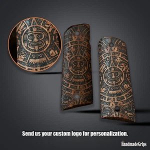 KSD Branded, Customizable Sig Sauer1911 FIT Model Compatible Walnut Grip - Picture 1 of 4