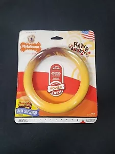Nylabone Long Lasting Flavor Frenzy Dog Chew Toy Ring Bacon Cheeseburger Flavor - Picture 1 of 7
