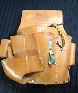 NOS Custom Leathercraft W500 Tool Belt Pouch Electrician USA Top Grain Cowhide - Picture 1 of 10