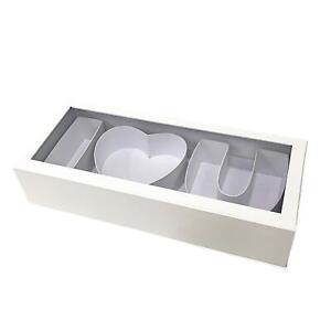 Empty Flower Box i Love U Letter Shaped Craft Container for Valentines's Day