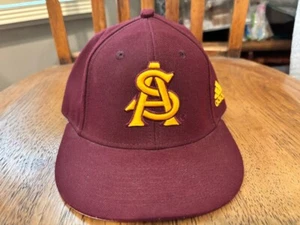 NEW Striking Adidas Arizona State ASU Sun Devils Baseball Fitted Cap Small 6 7/8 - Picture 1 of 8