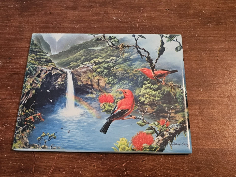 HIDDEN VALLEY Art Print By Hawaian Artist Patrick Ching Printed On Ceramic Tile - Image 1 of 4