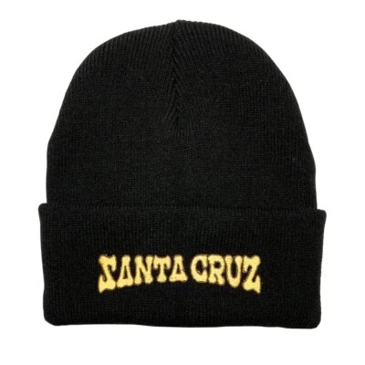 SANTA CRUZ Beanie - Galactic Embroidered Hat Black - STREET WEAR SKATE NEW TAGS - Image 1 of 4