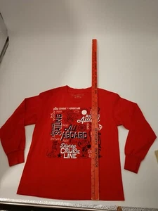 Disney Cruise Line Mickey Mouse Captain All Aboard Red T-Shirt X/S Cotton AS-IS - Picture 1 of 6