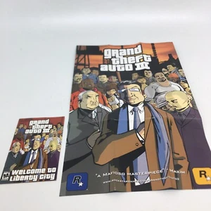 Grand Theft Auto III Liberty City PS2 Fold Out Poster/Map & Manual Only -No Game - Picture 1 of 15
