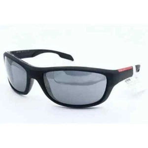 Prada SPS 13U 1BO-5L0 Wrap Black Sunglasses Grey Lenses 65mm (A) - Picture 1 of 6