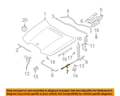 Cabo de liberação do capô BMW OEM 03-08 760Li 51238240608 - Imagem 1 de 2