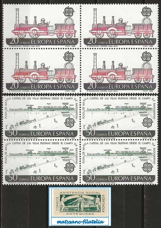ESPAÑA 1988. EDIFIL 2949/2950. SERIE COMPLETA EN BLOQUE DE 4 "EUROPA". MNH*** - Imagen 1 de 1