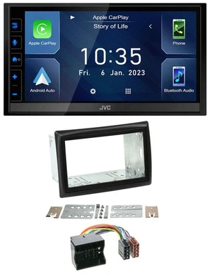 JVC DAB Bluetooth MP3 USB 2DIN Autoradio für Renault Megane 2009-2010 - Bild 1 von 4