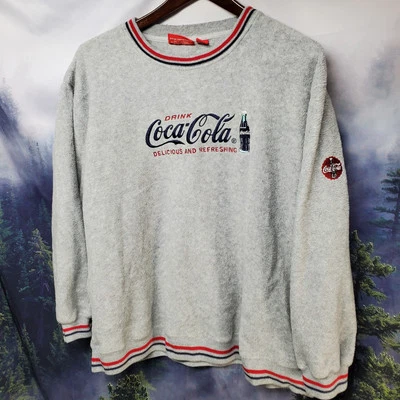 Sudadera Pullover Bordada Polar Suave Talla Grande Coca Cola Registro Oficial Foto 1 de 4