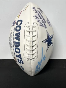 Dallas Cowboys Est. 1960 NFC & Super Bowl Champions Leder Fußball signiert… - Bild 1 von 5
