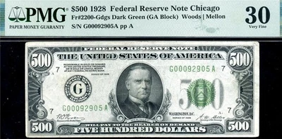 HGR 1928 $500 FRN FR.2200-Gdgs ((RARER 1928 Issue)) PMG VF-30 (2905) - Image 1 of 2