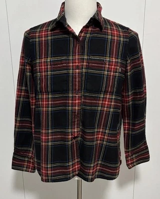 Ralph Lauren Polo Jeans Co  Women’s Plaid Tartan Wool Top Blouse Shirt Large L - Image 1 of 4