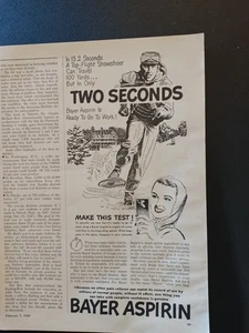 Bayer Aspirin Vintage Magazine Ad Nice Images 1949 - Picture 1 of 3