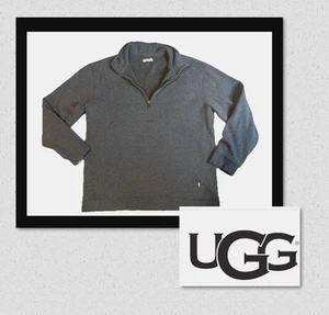 UGG Women’s XL Sherpa Fleece 1/4 Zip Cozy Sweatshirt Gray L/S Warm Outside Games - Picture 1 of 15