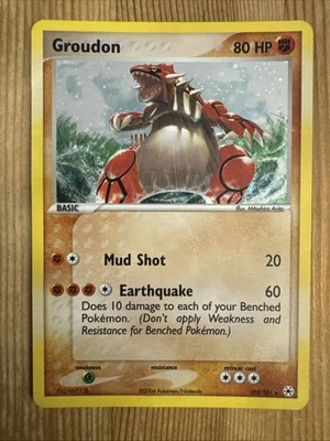Groudon 102/101 - Ex Hidden Legends Holo Secret Rare Pokemon TCG DMG - Image 1 of 4
