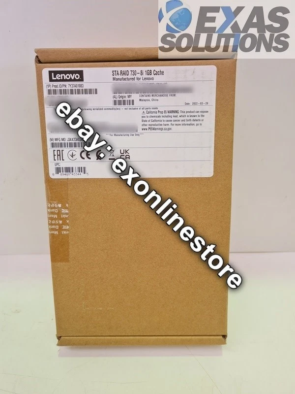 7Y37A01083 - ThinkSystem RAID 730-8i 1GB Cache PCIe 12Gb Adapter - Image 1 of 1