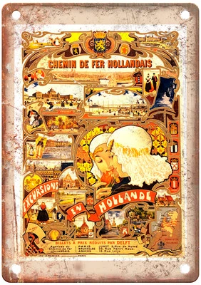Vintage GRAY Henri Excursions en Hollande c Travel Poster Retro Look Sign T2248 - Image 1 of 2