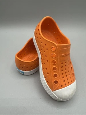 Native Shoes Jefferson Kids C6 – Orange/White Slip-On Water Shoes - Image 1 of 4