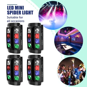 8LEDs Spider Moving Head light RGBW Beam Stage Lighting DMX Disco Party DJ Light - Picture 1 of 15