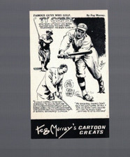 Ty Cobb Detroit Tigers 1975 Feg Murray Oversize Cartoon Card