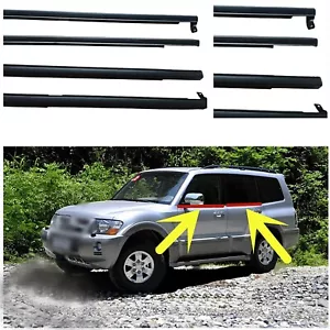 4x Window Weatherstrip Trim Belt Seal Strip Chrome For Mitsubishi Pajero Montero - Bild 1 von 9