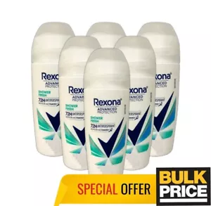 Rexona Douche Frais Avancé Protection Déodorant Roll-On 50ml 6-pack Gros Affaire - Photo 1/6