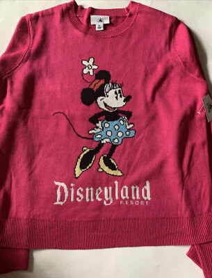 Nuevo Suéter Acrílico Rosa Niñas XL Parques Disneyland Resort Minnie Mouse Foto 1 de 4