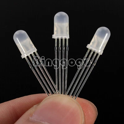 15Pcs RGB 4-PINS F5 5MM LED Common Cathode Super Bright Bulb Lamp New - Bild 1 von 4