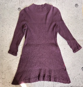Good HaaT Issey Miyake Purple Cotton Dress Kyo Chijimi Size 2 Made In Japan - Picture 1 of 18