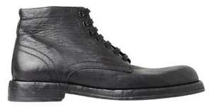 Botas al tobillo Dolce&Gabbana Perugino negras para hombre 100 % cuero con cordones informales - Imagen 1 de 6