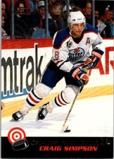 1992-93 Score Canadian CRAIG SIMPSON #30 Oilers Sharp Shooters