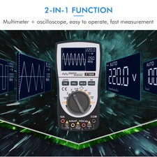 2-in-1 Handheld Digital Oscilloscope Storage Scopemeter True RMS DMM AC/DC Meter