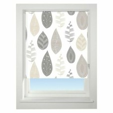 Universal Leaf Patterned Thermal Blackout Roller Blind Neutral W120cm